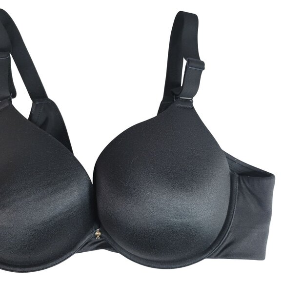 Cacique Boost Plunge Bra Black 40D Underwire Adjustable Strap Seamless Cup Mold - Picture 2 of 9